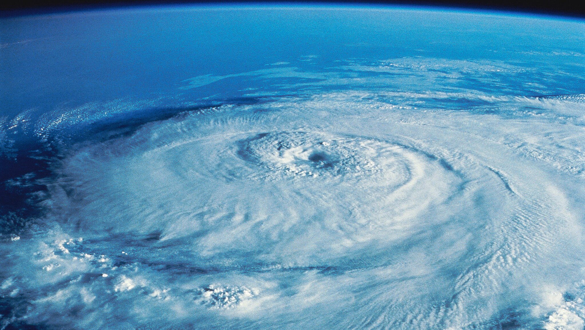 hurricane viewed from space.