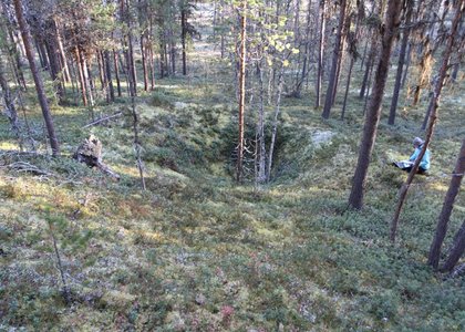 Fangstgrop for elg ved Olstappen i Nord-Fron kommune. 