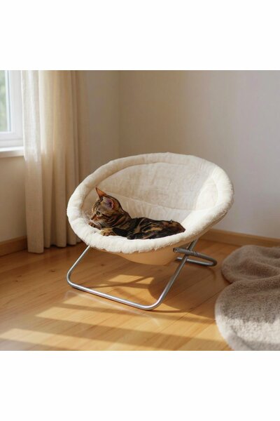Kattbädd Kerbl Alice beige Ø58cm