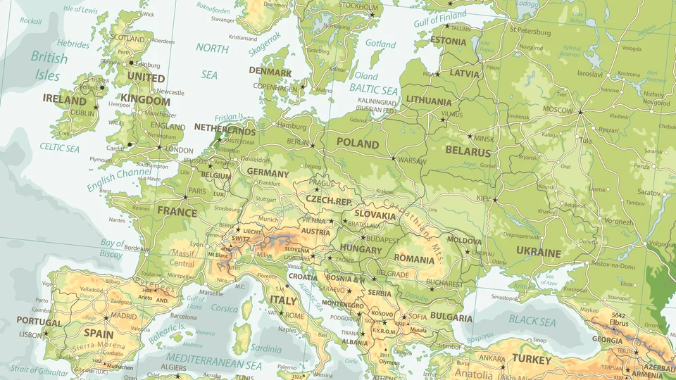 Karta över europa