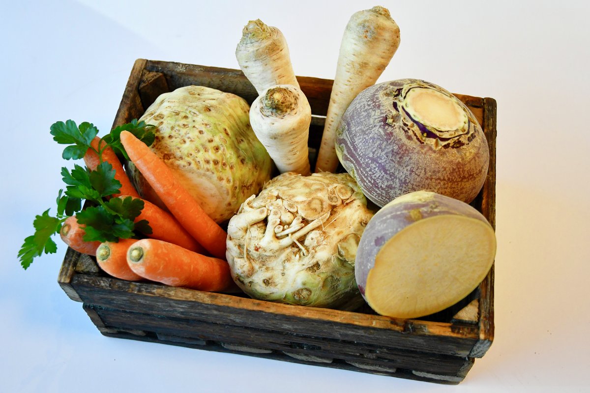 Norske rotgrønnsaker, gulrot, kålrot, sellerirot og persillerot