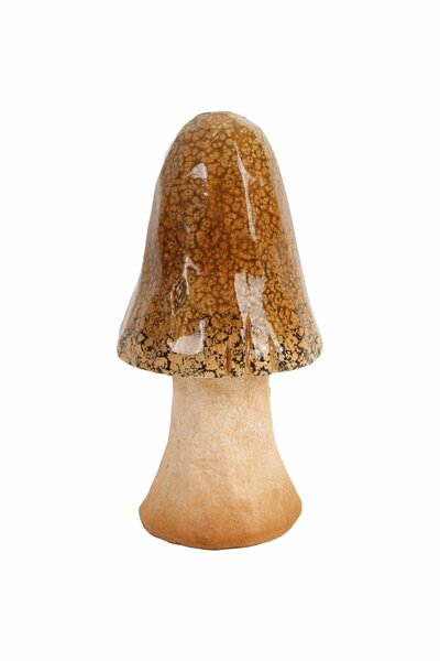 Dekoration Västanvinden svamp keramik 8x17cm