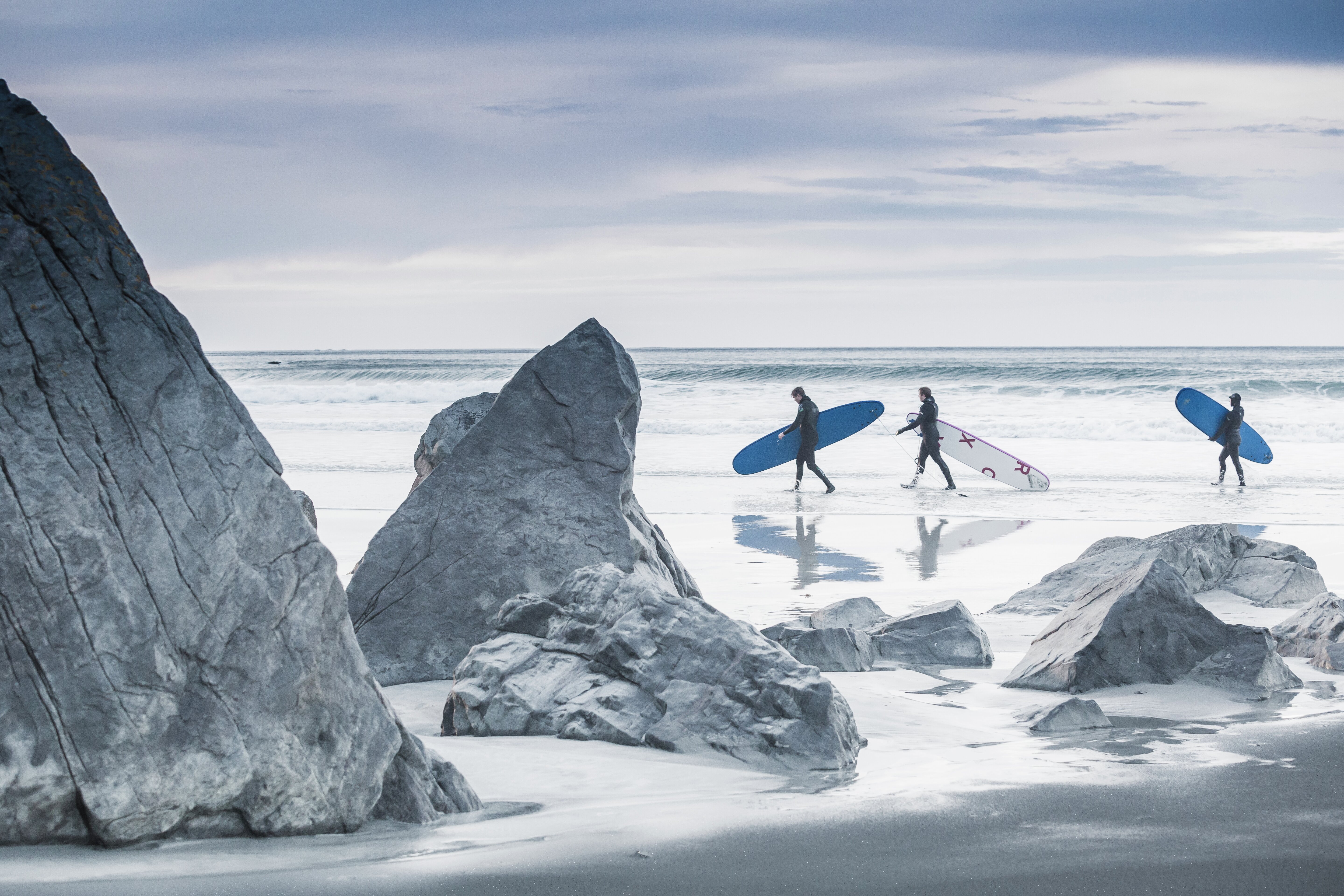 Surfing in the cold north