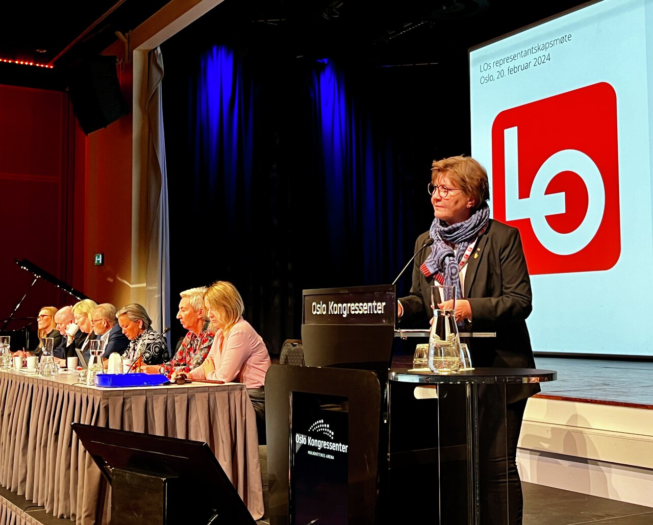Mette Nord, Fagforbundets leder, var krystallklar om målet for lønnsoppgjøret under LOs representantskapsmøte: økt kjøpekraft til hele laget, og mest til de med minst.