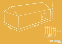 Utomhushage Kerbl OpenAir XL med rymningsskydd 180x90x75cm